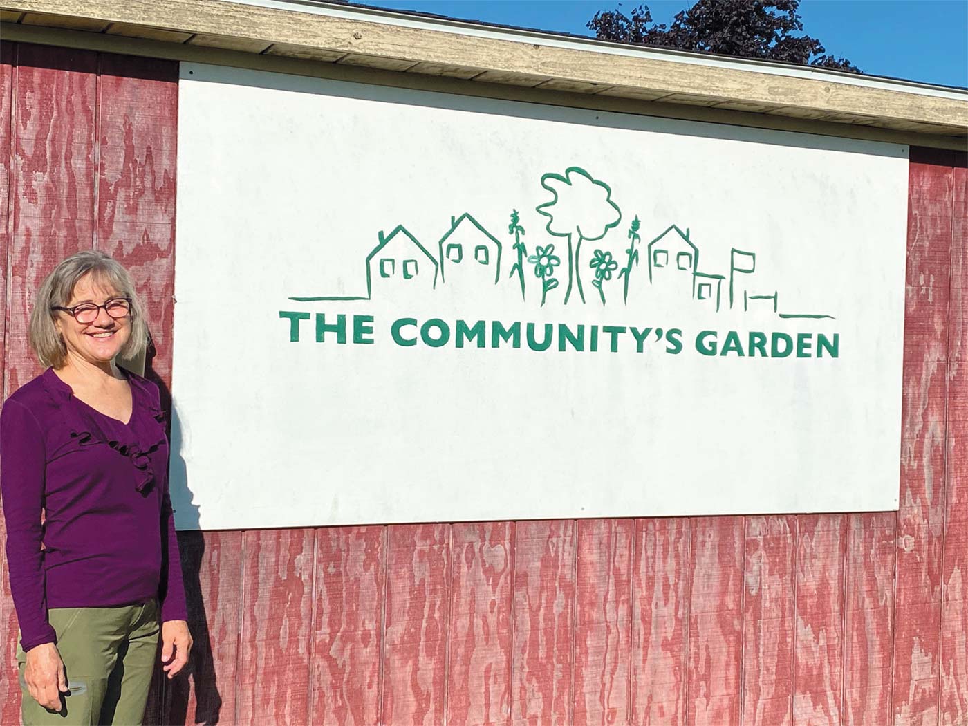 Carmen Schroeder’s passion in retirement, The Community’s Garden. Photo by Leslie Gast