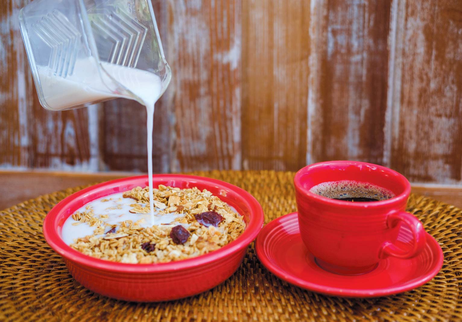 Kick Ash Products two primary products: Door County Love Artisan Granola with a cup of Kick Ash Coffee. Steven Brandt of Creative Compassion Photography