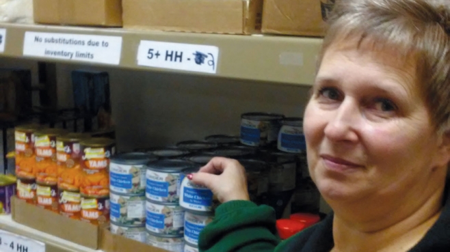Amy Kinnard, food pantry manager at Lakeshore CAP in Sturgeon Bay.