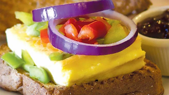 Egg Bake Dish Open-Faced Sandwich Recipe